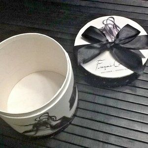 brand new Francois Clouet Hollywood BeverlyHills Cylindrical STORAGE BOX w/ Lid